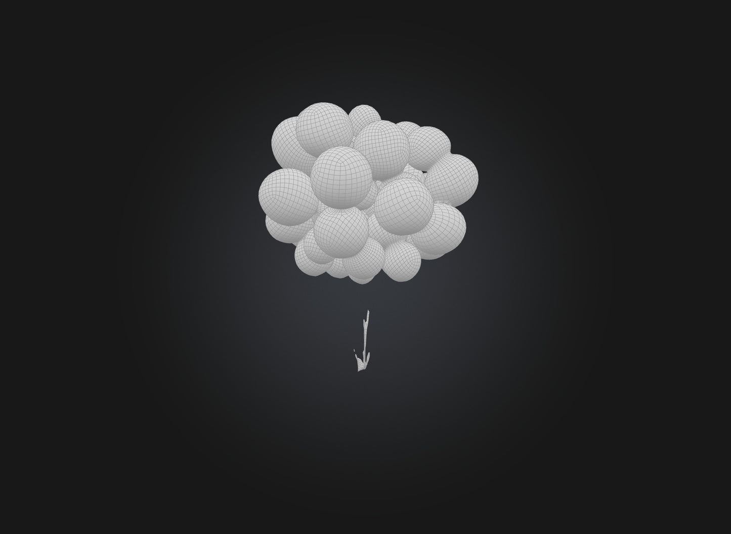 3D model balloons VR / AR / low-poly