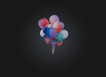 3D model balloons VR / AR / low-poly