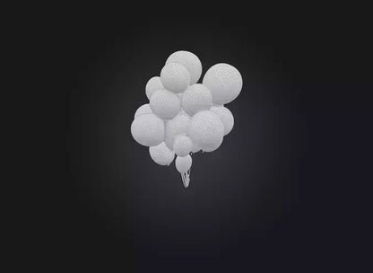 3D model balloons VR / AR / low-poly