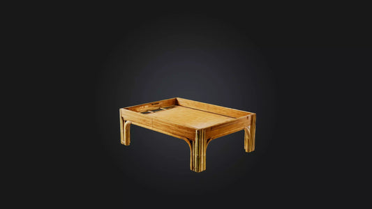3D model Bamboo tray table VR / AR / low-poly