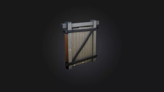 3D model Barricade Door VR / AR / low-poly