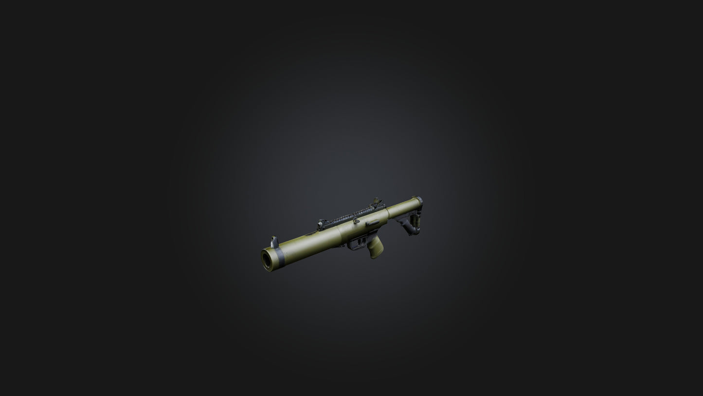 3D model Bazooka VR / AR / low-poly