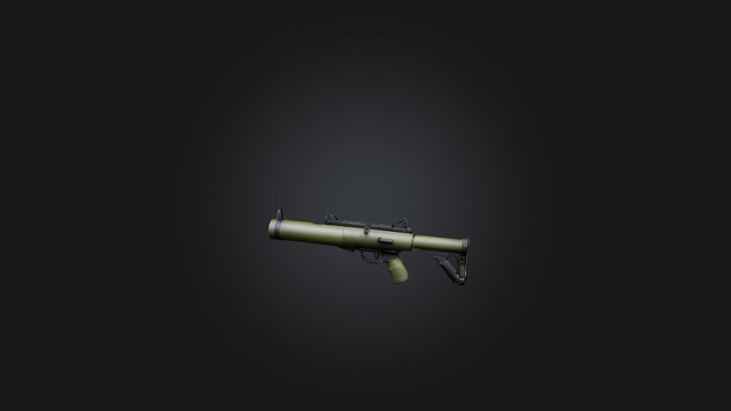3D model Bazooka VR / AR / low-poly