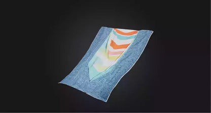 3D model Beach towel VR / AR / low-poly