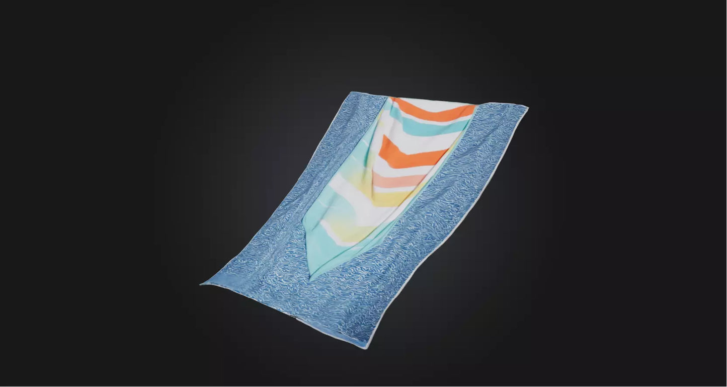 3D model Beach towel VR / AR / low-poly