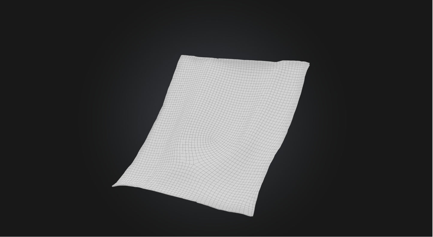 3D model Beach towel VR / AR / low-poly