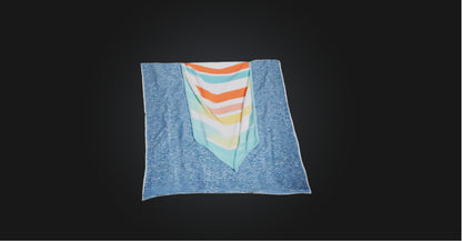 3D model Beach towel VR / AR / low-poly