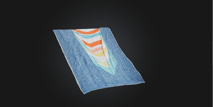 3D model Beach towel VR / AR / low-poly