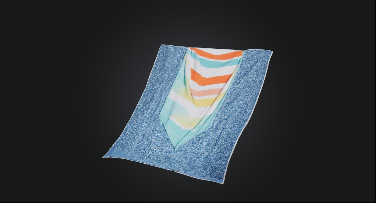 3D model Beach towel VR / AR / low-poly