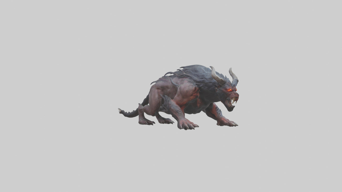 3D model Beast of Hades model VR / AR / low-poly