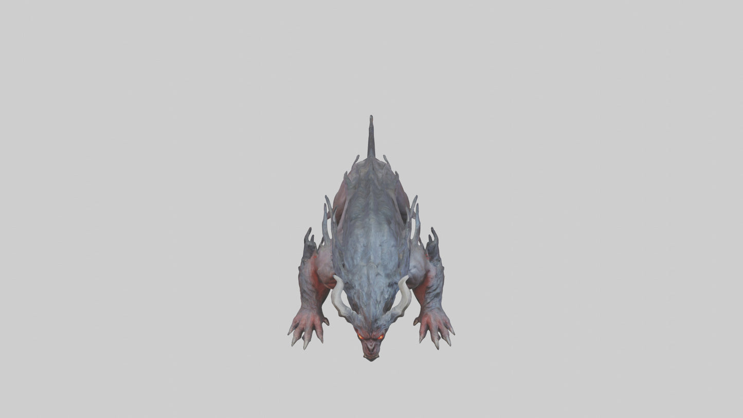 3D model Beast of Hades model VR / AR / low-poly