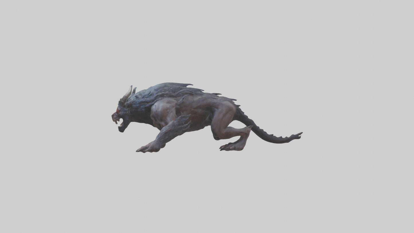 3D model Beast of Hades model VR / AR / low-poly
