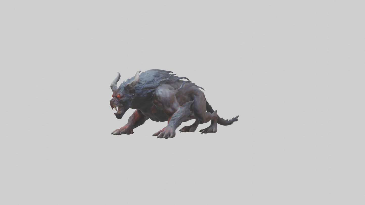 3D model Beast of Hades model VR / AR / low-poly