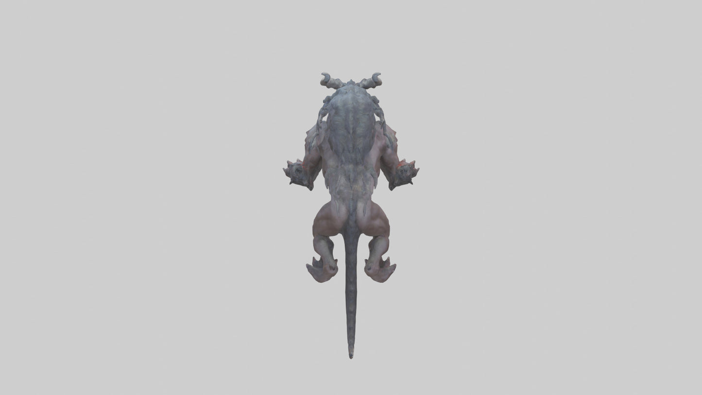 3D model Beast of Hades model VR / AR / low-poly