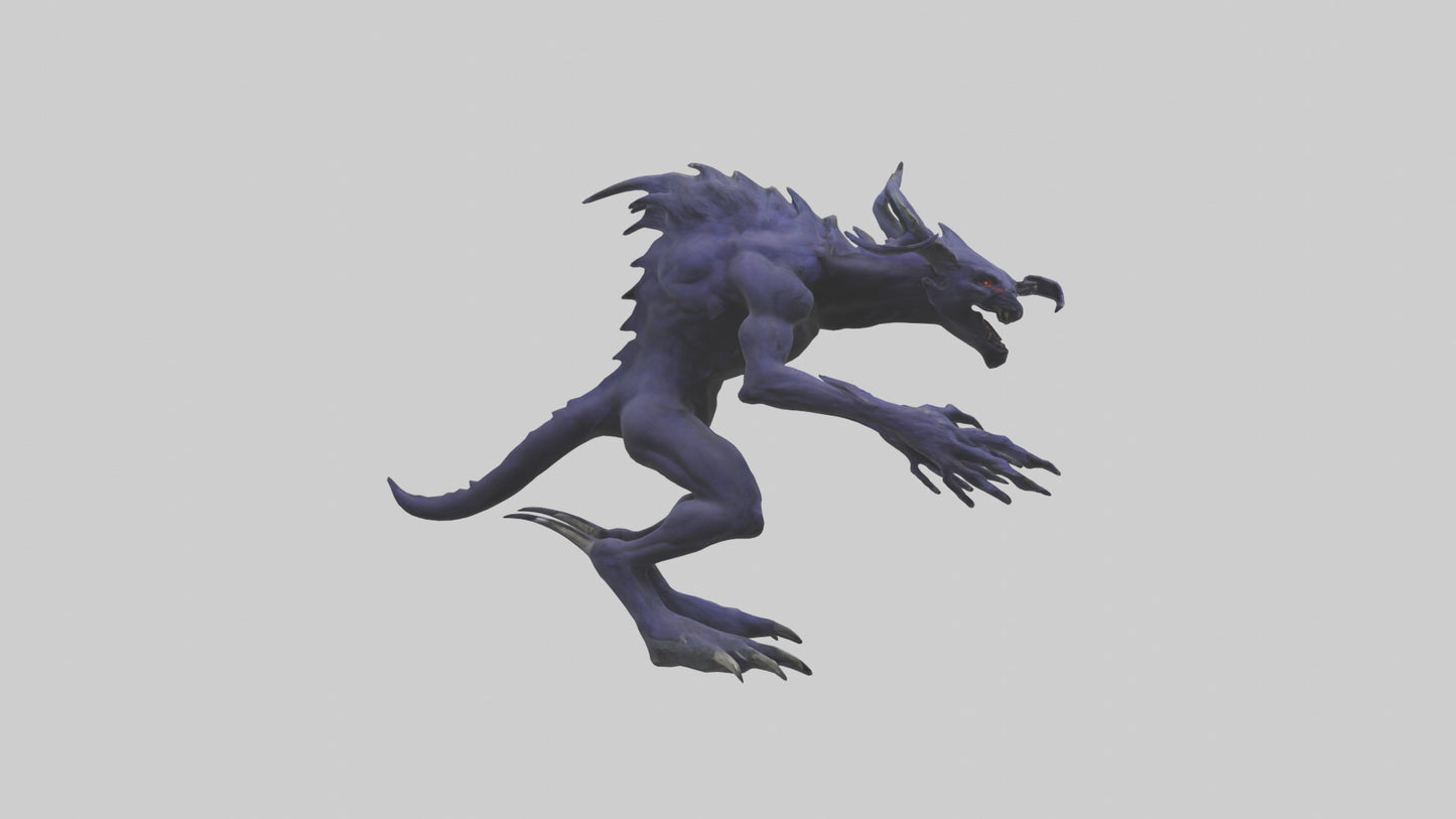 3D model Beast of Shadows model VR / AR / low-poly