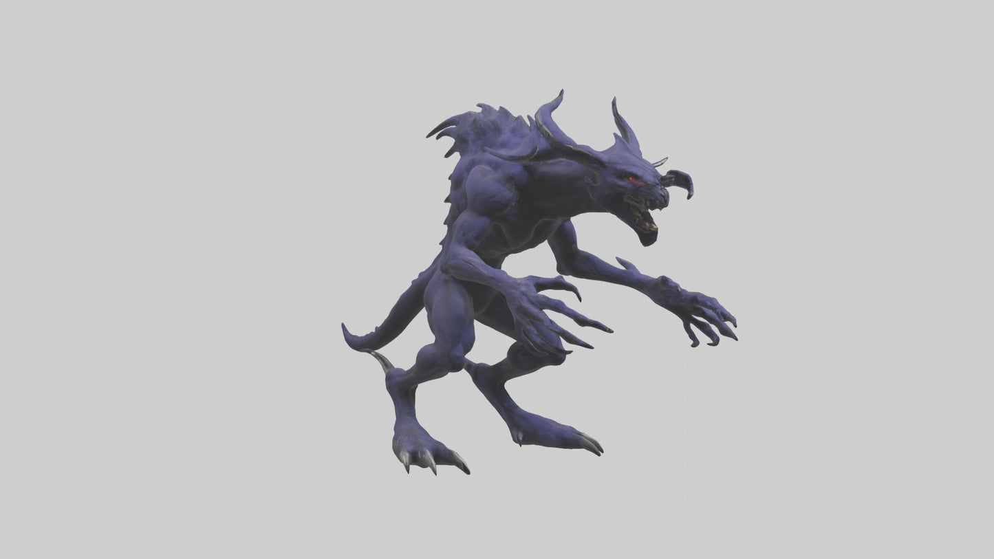 3D model Beast of Shadows model VR / AR / low-poly