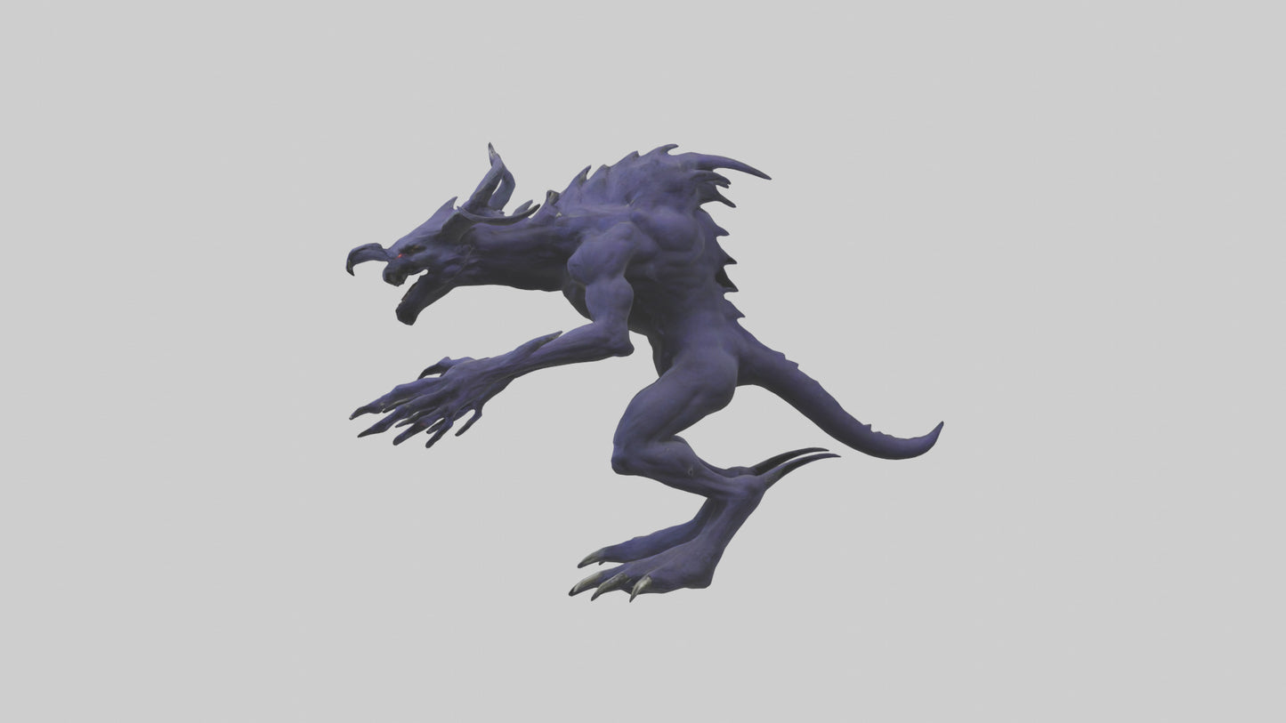 3D model Beast of Shadows model VR / AR / low-poly