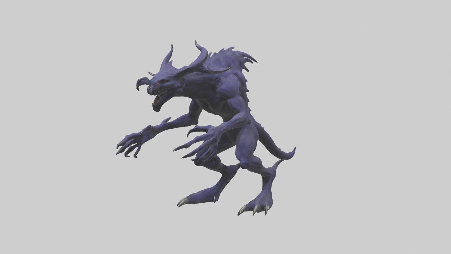 3D model Beast of Shadows model VR / AR / low-poly