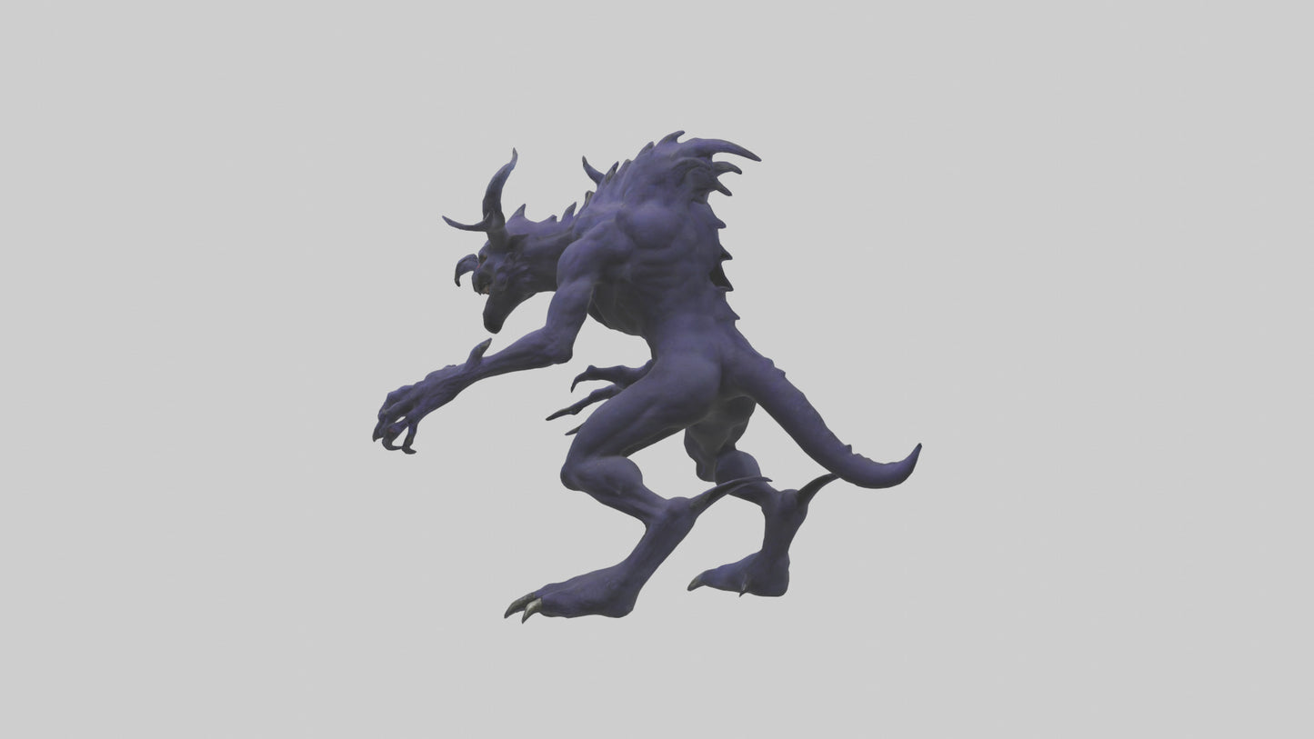 3D model Beast of Shadows model VR / AR / low-poly