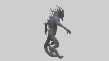 3D model Beast of the Abyss model VR / AR / low-poly