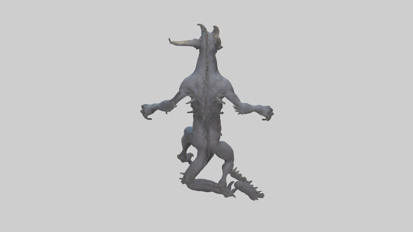 3D model Beast of the Abyss model VR / AR / low-poly