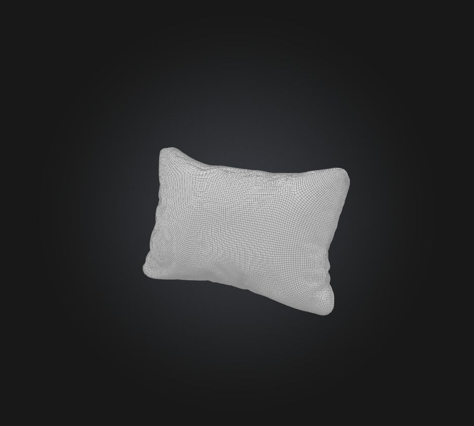 3D model bed pillow 2 VR / AR / low-poly