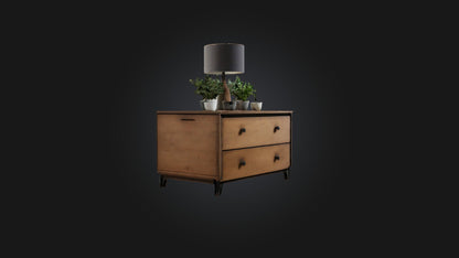 3D model Bedside Table VR / AR / low-poly