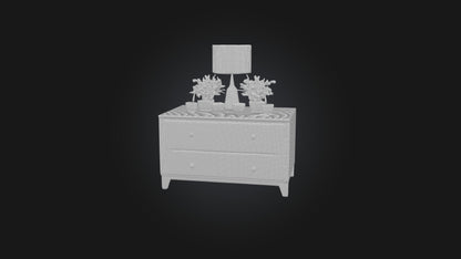 3D model Bedside Table VR / AR / low-poly
