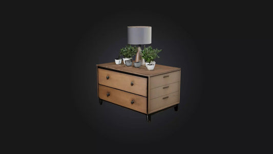 3D model Bedside Table VR / AR / low-poly