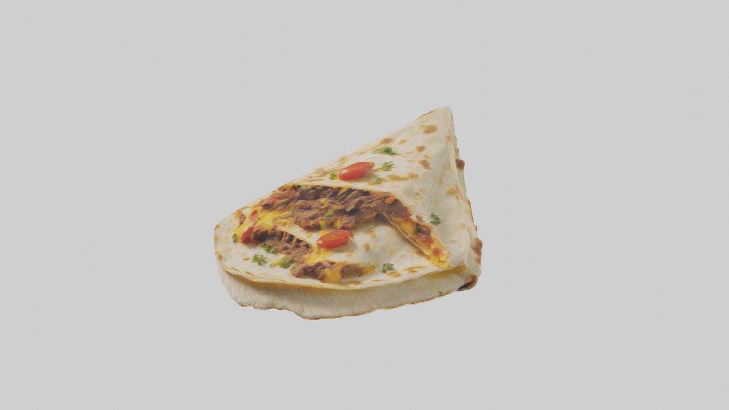 3D model Beef quesadilla model VR / AR / low-poly