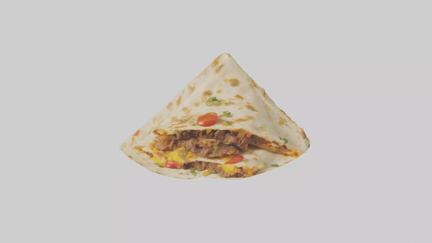 3D model Beef quesadilla model VR / AR / low-poly