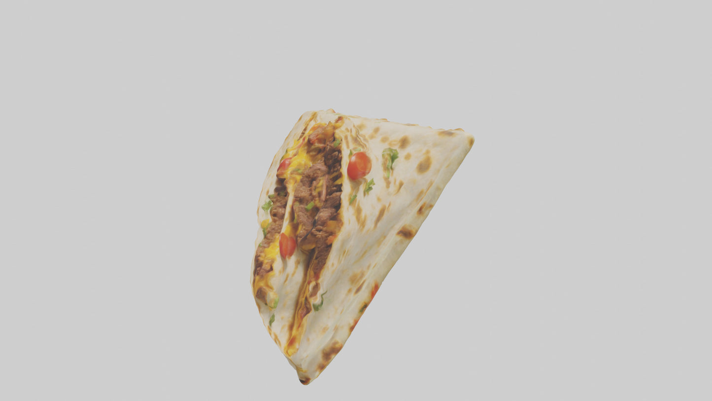 3D model Beef quesadilla model VR / AR / low-poly