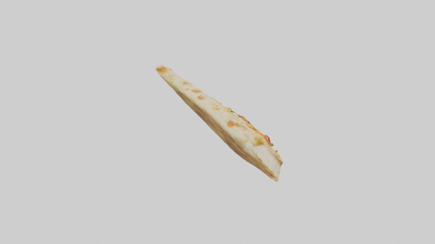 3D model Beef quesadilla model VR / AR / low-poly