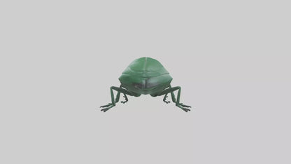 3D model Beetle on leaf model VR / AR / low-poly