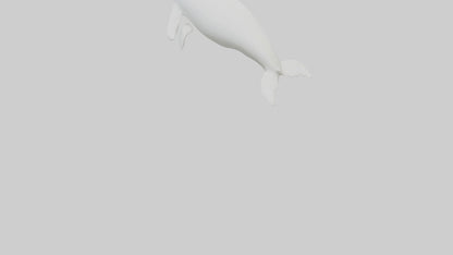 3D model Beluga Whale statue model VR / AR / low-poly