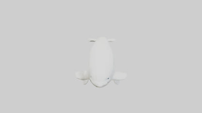 3D model Beluga Whale statue model VR / AR / low-poly