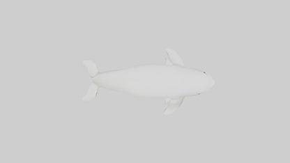 3D model Beluga Whale statue model VR / AR / low-poly