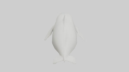 3D model Beluga Whale swimming model VR / AR / low-poly