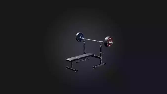 3D model Bench Press Stand VR / AR / low-poly