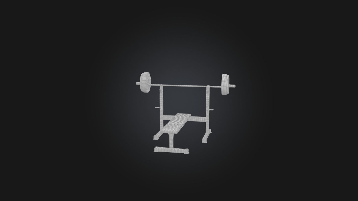 3D model Bench Press Stand VR / AR / low-poly