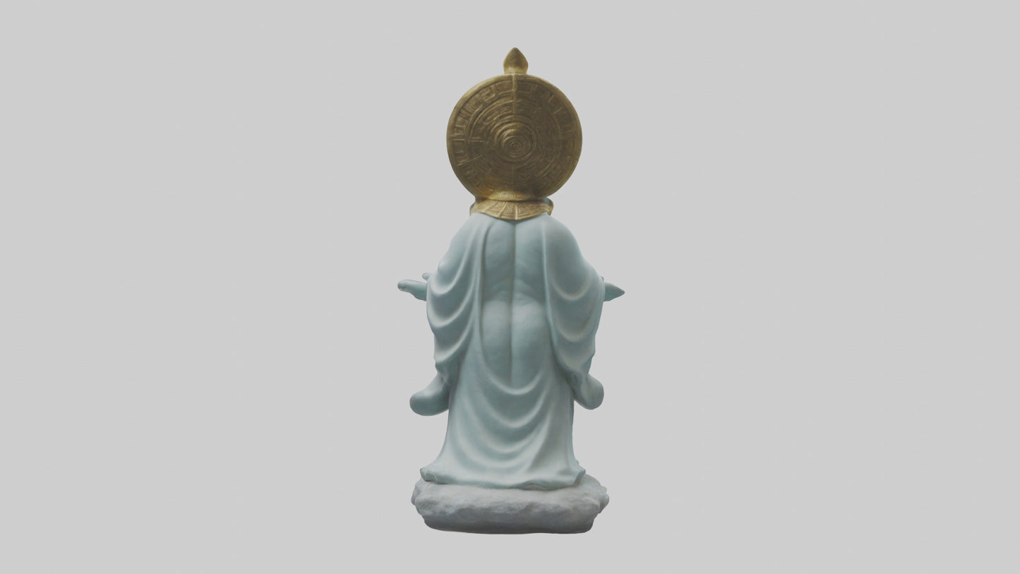 3D model Benevolent deity statue model VR / AR / low-poly