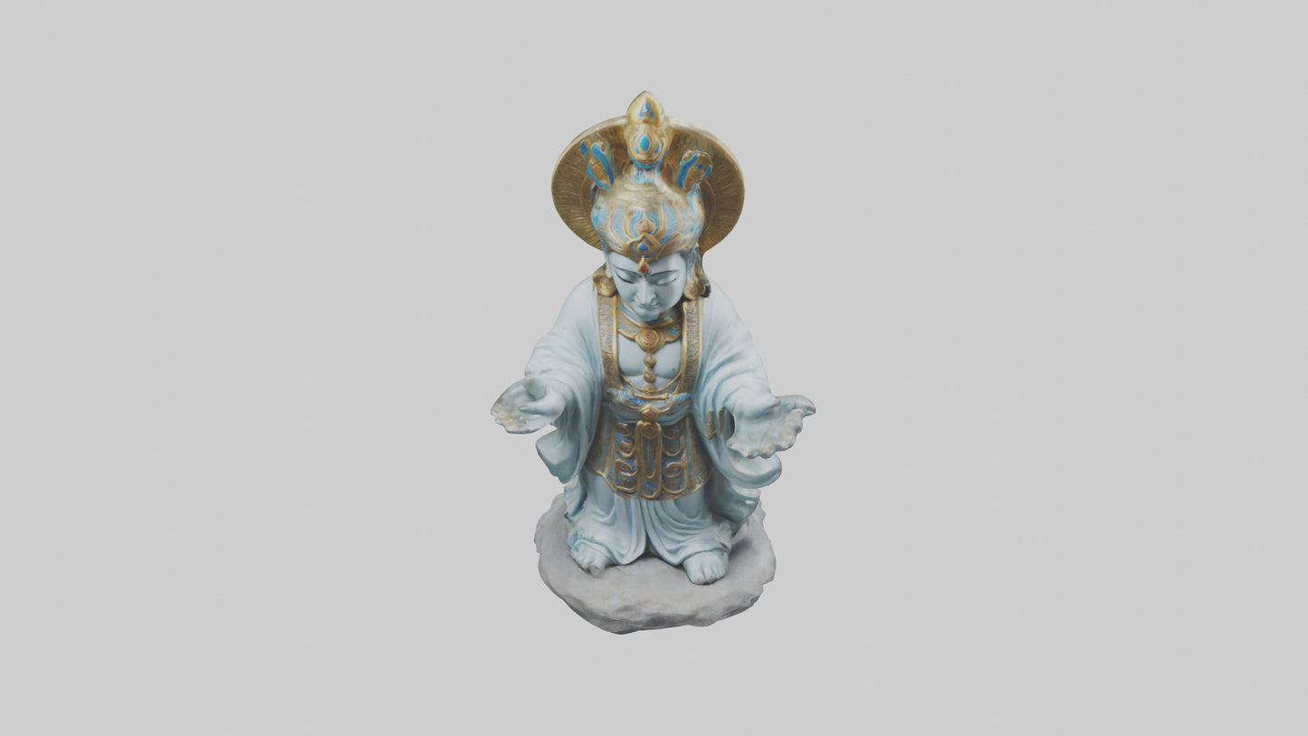 3D model Benevolent deity statue model VR / AR / low-poly