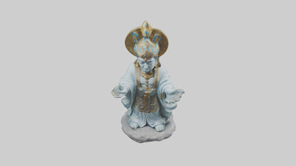 3D model Benevolent deity statue model VR / AR / low-poly