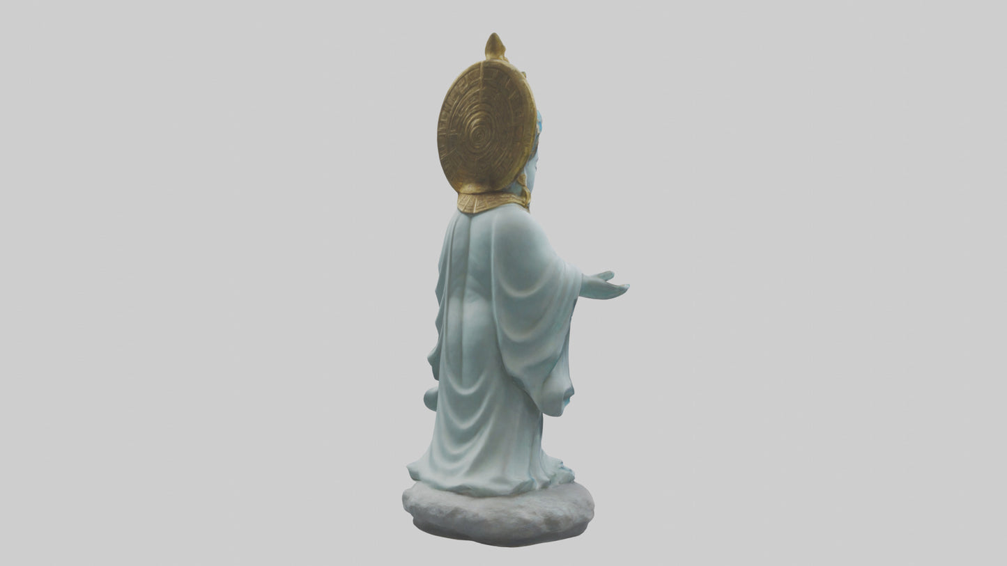 3D model Benevolent deity statue model VR / AR / low-poly