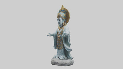 3D model Benevolent deity statue model VR / AR / low-poly