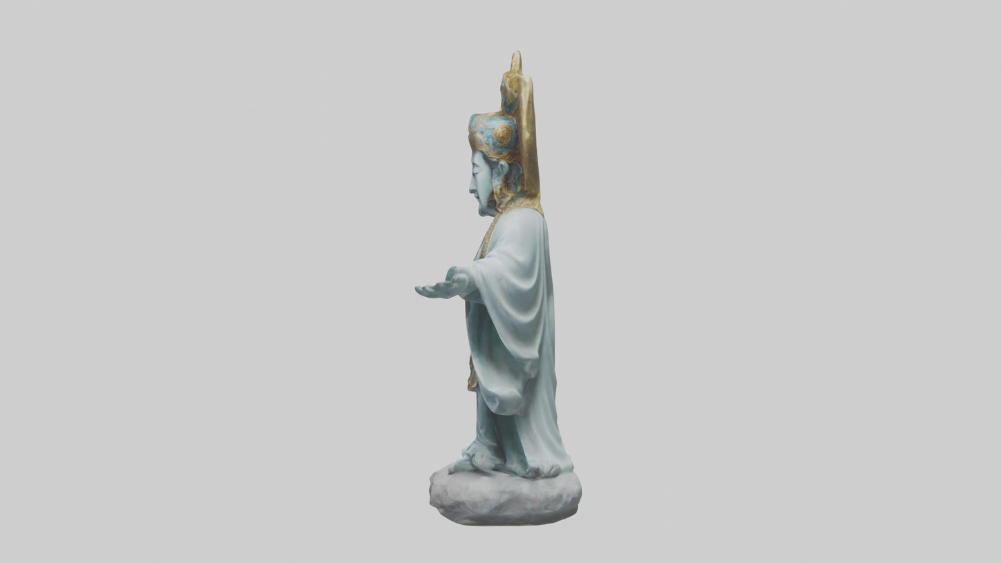 3D model Benevolent deity statue model VR / AR / low-poly