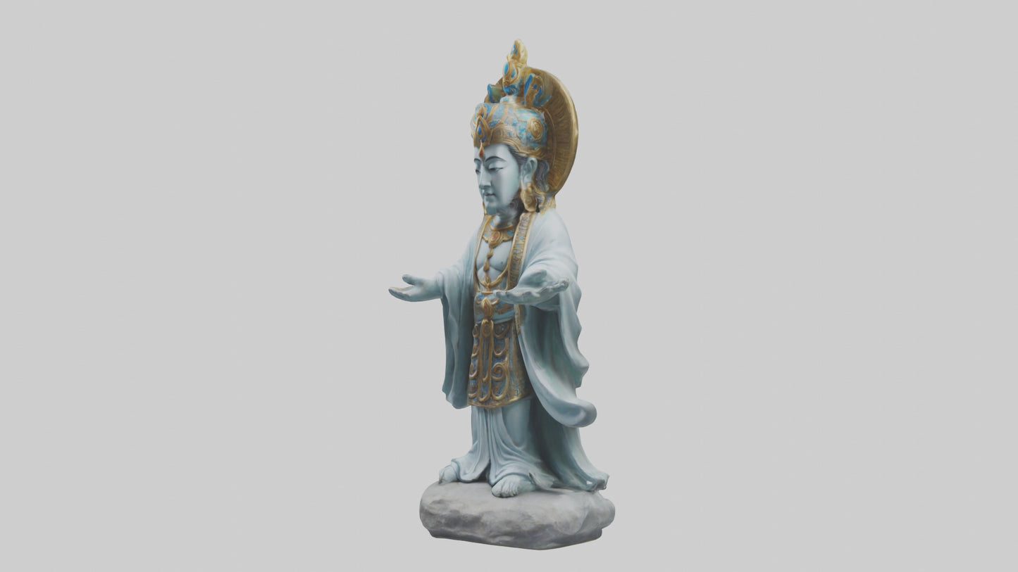 3D model Benevolent deity statue model VR / AR / low-poly
