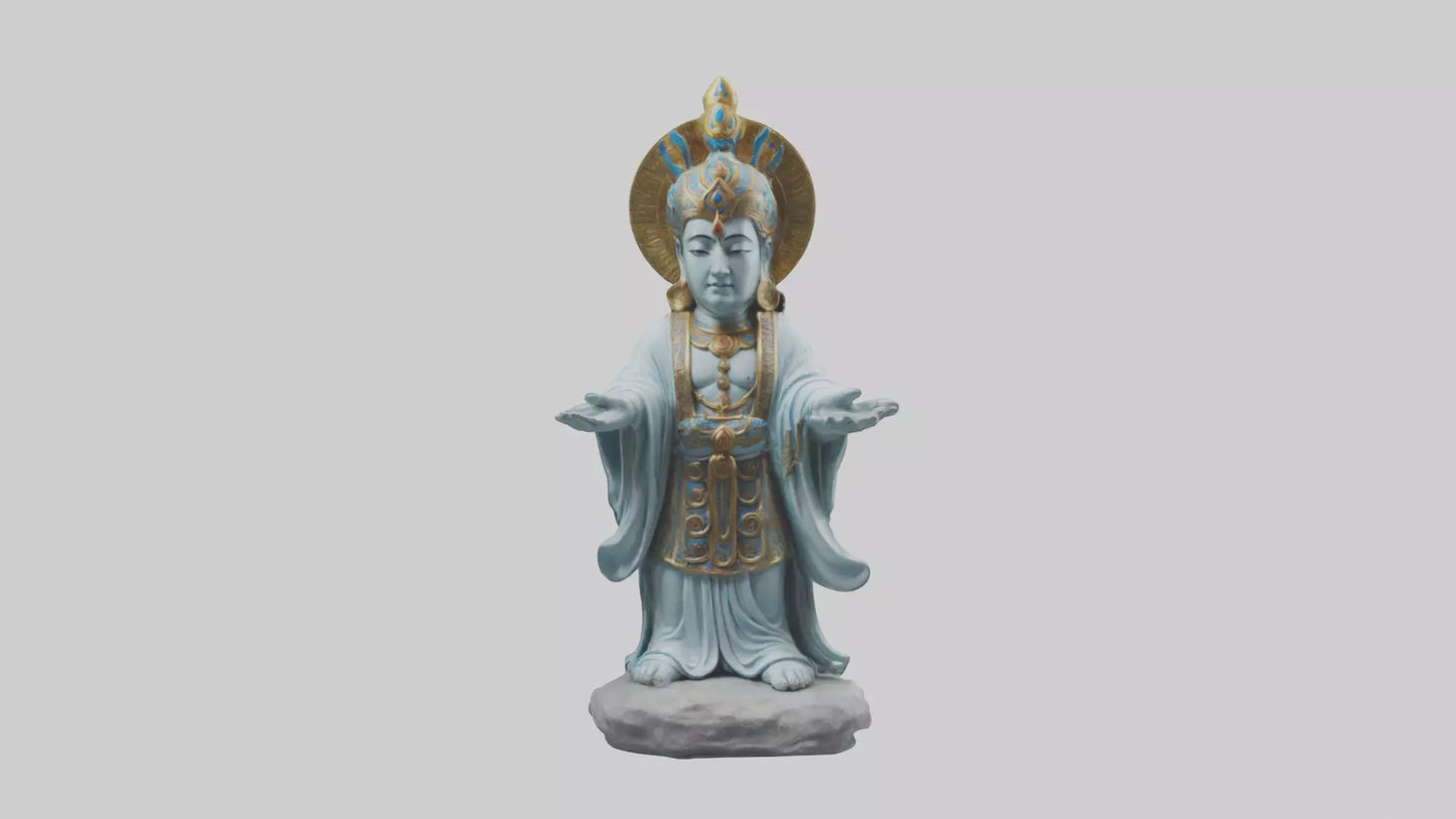 3D model Benevolent deity statue model VR / AR / low-poly
