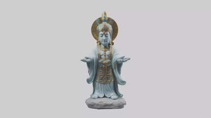 3D model Benevolent deity statue model VR / AR / low-poly
