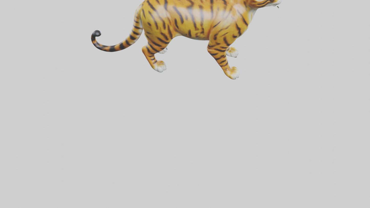 3D model Bengal Cat statue model VR / AR / low-poly